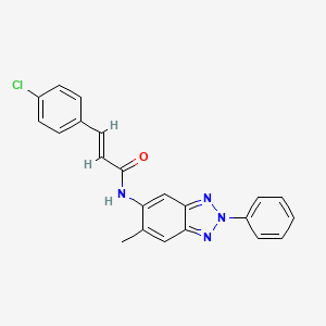 (E)-3-(4-chlorophenyl)-N-(6-methyl-2-phenylbenzotriazol-5-yl)prop-2-enamide