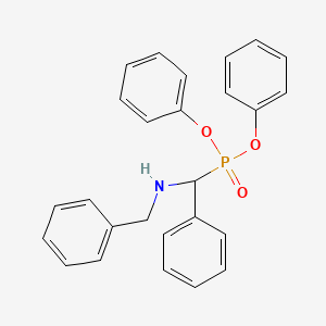 molecular formula C26H24NO3P B1659029 N-benzyl-1-diphenoxyphosphoryl-1-phenylmethanamine CAS No. 63000-00-0