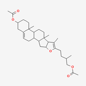 [4-(16-Acetyloxy-7,9,13-trimethyl-5-oxapentacyclo[10.8.0.02,9.04,8.013,18]icosa-6,18-dien-6-yl)-2-methylbutyl] acetate
