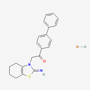1-(4-Biphenylyl)-2-(2-imino-4,5,6,7-tetrahydro-1,3-benzothiazol-3(2H)-yl)ethanone hydrobromide