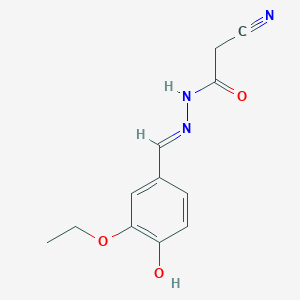 2-Cyano-N-[(E)-(3-ethoxy-4-hydroxyphenyl)methylideneamino]acetamide