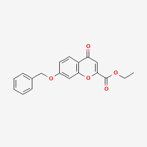 molecular formula C19H16O5 B1659097 ethyl 7-(benzyloxy)-4-oxo-4h-chromene-2-carboxylate CAS No. 6345-73-9