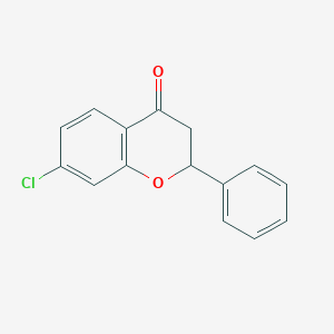 molecular formula C15H11ClO2 B1659107 4H-1-Benzopyran-4-one, 7-chloro-2,3-dihydro-2-phenyl- CAS No. 63483-33-0