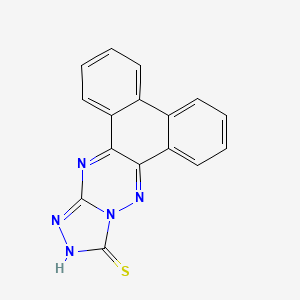 molecular formula C16H9N5S B1659108 15,16,18,19,21-Pentazapentacyclo[12.7.0.02,7.08,13.016,20]henicosa-1(21),2,4,6,8,10,12,14,19-nonaene-17-thione CAS No. 63484-74-2