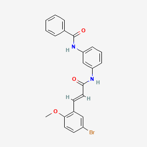 molecular formula C23H19BrN2O3 B1659123 N-[3-[[(E)-3-(5-bromo-2-methoxyphenyl)prop-2-enoyl]amino]phenyl]benzamide CAS No. 6361-81-5