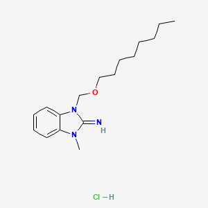 B1659127 1,3-Dihydro-1-methyl-3-((octyloxy)methyl)-2H-benzimidazol-2-imine hydrochloride CAS No. 63659-00-7