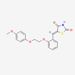 molecular formula C19H17NO5S B1659151 (5Z)-5-[[2-[2-(4-methoxyphenoxy)ethoxy]phenyl]methylidene]-1,3-thiazolidine-2,4-dione CAS No. 6373-75-7