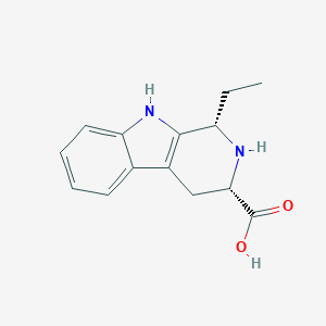 molecular formula C14H16N2O2 B165920 (1S,3S)-1-ethyl-2,3,4,9-tetrahydro-1H-pyrido[3,4-b]indole-3-carboxylic acid CAS No. 134930-19-1