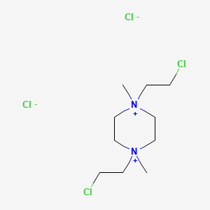 molecular formula C10H22Cl4N2 B1659201 Piperazinium, 1,4-bis(2-chloroethyl)-1,4-dimethyl-, dichloride CAS No. 63867-58-3