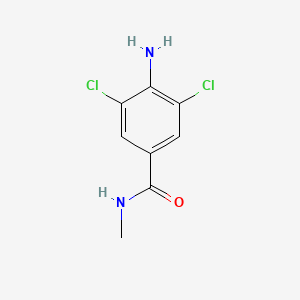 molecular formula C8H8Cl2N2O B1659207 4-amino-3,5-dichloro-N-methylbenzamide CAS No. 63887-30-9