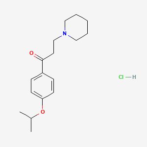 molecular formula C17H26ClNO2 B1659221 Propiophenone, 4'-isopropoxy-3-piperidino-, hydrochloride CAS No. 63957-31-3