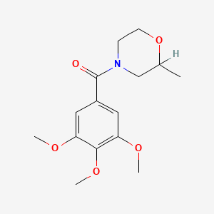 molecular formula C15H21NO5 B1659243 Morpholine, 2-methyl-4-(3,4,5-trimethoxybenzoyl)- CAS No. 64039-11-8