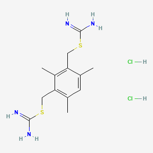 molecular formula C13H22Cl2N4S2 B1659244 Pseudourea, 2,4,6-trimethyl-m-xylylenedithiodi-, dihydrochloride CAS No. 64039-24-3