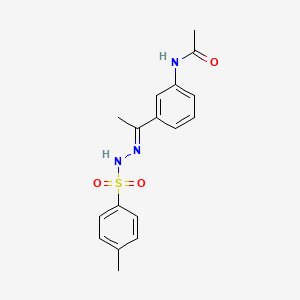 molecular formula C17H19N3O3S B1659335 N-(3-{N-[(4-methylphenyl)sulfonyl]ethanehydrazonoyl}phenyl)acetamide CAS No. 6462-89-1