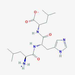 molecular formula C18H31N5O4 B165936 H-Leu-His-Leu-OH CAS No. 126828-33-9