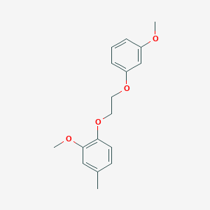 molecular formula C17H20O4 B1659398 2-Methoxy-1-[2-(3-methoxyphenoxy)ethoxy]-4-methylbenzene CAS No. 6488-03-5