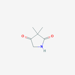 molecular formula C6H9NO2 B1659410 3,3-Dimethylpyrrolidine-2,4-dione CAS No. 6495-64-3