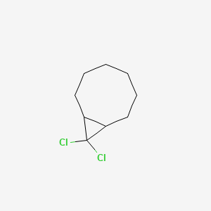 molecular formula C9H14Cl2 B1659414 9,9-Dichlorobicyclo[6.1.0]nonane CAS No. 6498-44-8