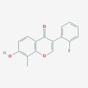 molecular formula C16H11FO3 B1659427 3-(2-Fluorophenyl)-7-hydroxy-8-methylchromen-4-one CAS No. 650636-25-2