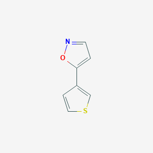 molecular formula C7H5NOS B165943 5-(thiophen-3-yl)isoxazole CAS No. 138716-30-0