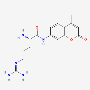 molecular formula C16H21N5O3 B1659464 Arginine 4-methyl-7-coumarylamide CAS No. 65286-27-3