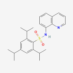 molecular formula C24H30N2O2S B1659465 Benzenesulfonamide, 2,4,6-tris(1-methylethyl)-N-8-quinolinyl- CAS No. 65286-37-5