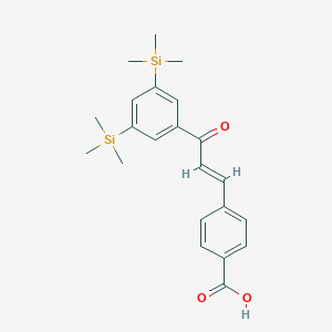 4-(3-(3,5-Bis(trimethylsilyl)phenyl)-3-oxo-1-propenyl)benzoic acid
