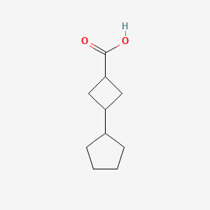 molecular formula C10H16O2 B1659571 Cyclobutanecarboxylic acid, 3-cyclopentyl- CAS No. 66016-20-4