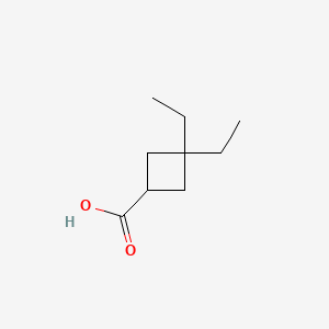 molecular formula C9H16O2 B1659572 3,3-diethylcyclobutane-1-carboxylic acid CAS No. 66016-24-8