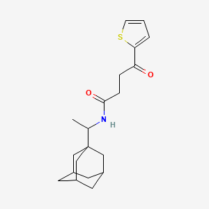 molecular formula C20H27NO2S B1659574 N-[1-(1-adamantyl)ethyl]-4-oxo-4-thiophen-2-ylbutanamide CAS No. 6602-78-4