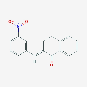 molecular formula C17H13NO3 B1659578 (2E)-2-(3-nitrobenzylidene)-3,4-dihydronaphthalen-1(2H)-one CAS No. 66045-86-1