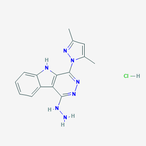 1-Hydrazino-4-(3,5-dimethyl-1-pyrazolyl)pyridazino(4,5-b)indole