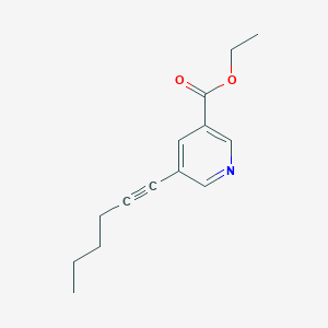 molecular formula C14H17NO2 B1659596 Ethyl 5-hex-1-ynylnicotinate CAS No. 662138-52-5