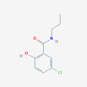 molecular formula C10H12ClNO2 B1659607 5-Chloro-2-hydroxy-n-propylbenzamide CAS No. 6626-77-3