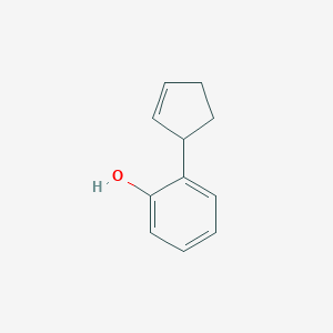 molecular formula C11H12O B1659610 2-(Cyclopent-2-en-1-yl)phenol CAS No. 6627-83-4