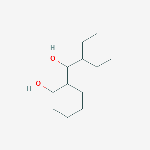 molecular formula C12H24O2 B1659611 2-(2-Ethyl-1-hydroxybutyl)cyclohexan-1-ol CAS No. 6628-30-4