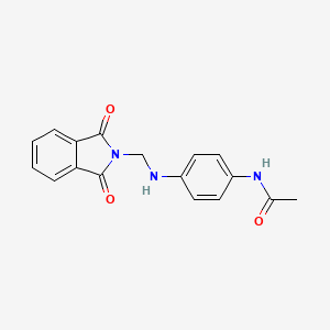molecular formula C17H15N3O3 B1659612 n-(4-{[(1,3-Dioxo-1,3-dihydro-2h-isoindol-2-yl)methyl]amino}phenyl)acetamide CAS No. 6629-45-4