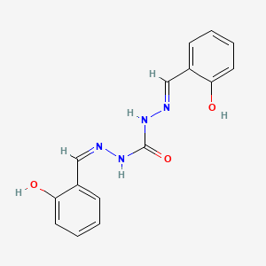 molecular formula C15H14N4O3 B1659625 Carbonic dihydrazide, bis((2-hydroxyphenyl)methylene)- CAS No. 6638-49-9