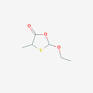 molecular formula C6H10O3S B1659636 2-Ethoxy-4-methyl-1,3-oxathiolan-5-one CAS No. 66442-25-9
