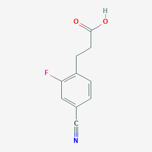 molecular formula C10H8FNO2 B1659662 3-(4-Cyano-2-fluorophenyl)propanoic acid CAS No. 669002-89-5