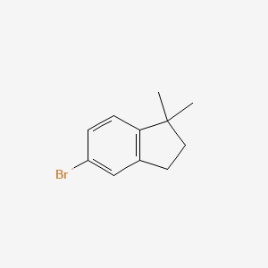 molecular formula C11H13B B1659685 5-Bromo-1,1-dimethyl-2,3-dihydro-1H-indene CAS No. 67159-87-9