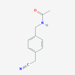 molecular formula C11H12N2O B165969 N-[[4-(cyanomethyl)phenyl]methyl]acetamide CAS No. 135420-01-8