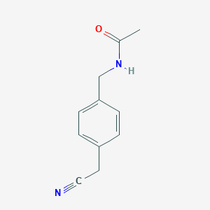 molecular formula C11H12N2O B165969 N-[4-(Cyanomethyl)benzyl]acetamide CAS No. 135420-01-8