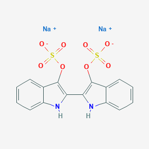 molecular formula C16H10N2Na2O8S2 B016597 [2,2'-联-1H-吲哚]-3,3'-二醇，双(硫酸氢根)(酯)，二钠盐 CAS No. 3875-70-5