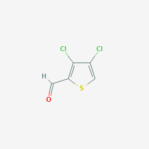 molecular formula C5H2Cl2OS B1659718 3,4-dichlorothiophene-2-carbaldehyde CAS No. 67482-50-2