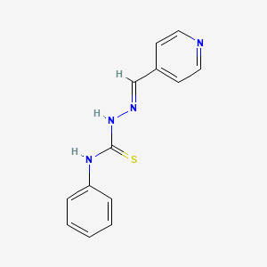 molecular formula C13H12N4S B1659722 1-phenyl-3-[(E)-pyridin-4-ylmethylideneamino]thiourea CAS No. 67526-44-7