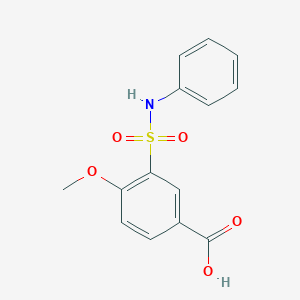 Benzoic acid, 4-methoxy-3-[(phenylamino)sulfonyl]-