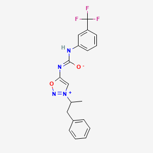 3-(alpha-Methylphenethyl)-N-((alpha,alpha,alpha-trifluoro-m-tolyl)carbamoyl)sydnone imine