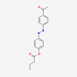 molecular formula C18H18N2O3 B1659736 Butanoic acid, 4-[(4-acetylphenyl)azo]phenyl ester CAS No. 67647-48-7