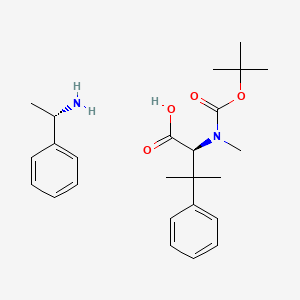 molecular formula C25H36N2O4 B1659737 (S)-1-phenylethanamine (S)-2-((tert-butoxycarbonyl)(methyl)amino)-3-methyl-3-phenylbutanoate CAS No. 676487-36-8